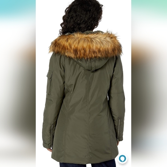 Eskimo Midlength Down Parka with Faux Fur Hood - Picture 4 of 13